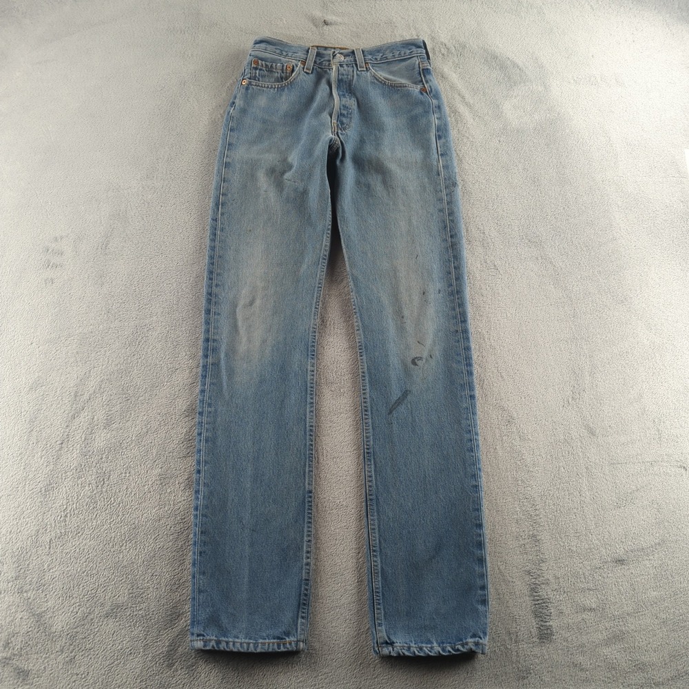 Vintage 90s Levis 501 Jeans 28x36 (Fits 26x34) Blue Light Wash Faded 1997